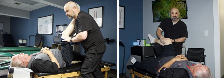 Chiropractor Escondido CA Jason Kart Adjusting Knee Pain